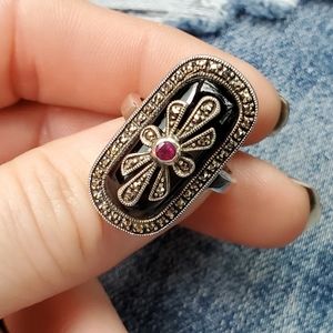 Beautiful 925 onyx ring